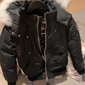 Kids detachable Fur Trim Bomber